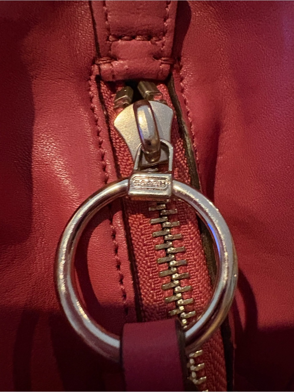 Coach Vintage Rose Pink Chelsea Leather Double-Handle Shoulder Bag - Picture 13 of 16
